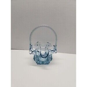 Salem Blue by FENTON Vulcan 8" Glass Basket